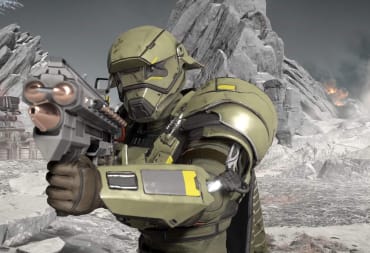 A player wearing some of the new armor in the upcoming Helldivers 2 Warbond Cutting Edge