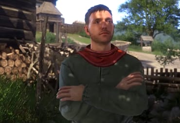 Henry with his arms folded in Kingdom Come: Deliverance