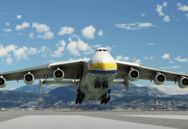 Antonov an-225 "Mriya" taking off in Microsoft Flight Simulator 
