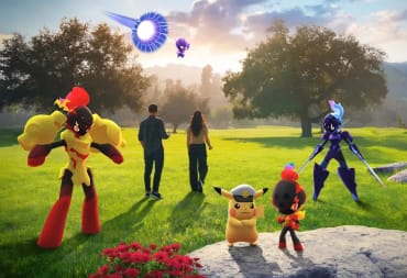 Artwork for the 2024 Pokemon Go World of Wonders update, which depicts several Pokemon standing in a field