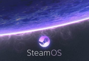 The SteamOS logo with a large planet above it