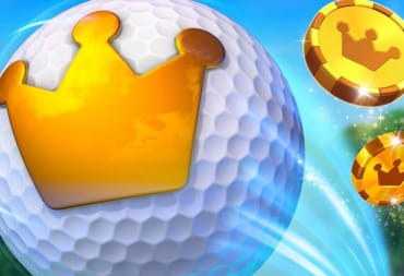 A golf ball with a crown on it representing EA's Golf Clash, one of the games complained about to the UK ASA