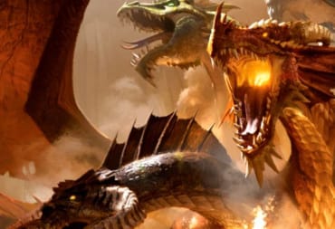 Promotional artwork of the five-headed dragon Tiamat from Dungeons & Dragons.