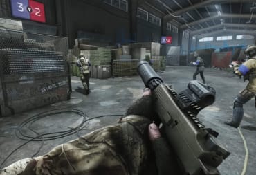 A player holding a gun and looking at other soldiers in Escape from Tarkov: Arena
