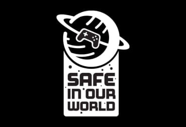 The Safe In Our World logo against a black background