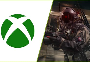 The Xbox logo next to a soldier from Call of Duty