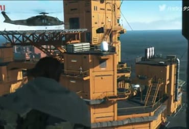 MGS5 screenshot showing an army base