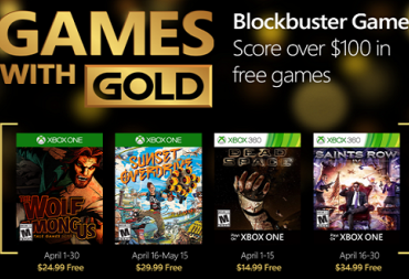 Games with Gold April 2016 Preview