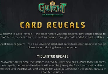 Gwent the Witcher Card Game Header