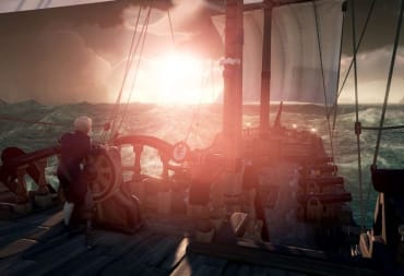 sea of thieves sailing sunset