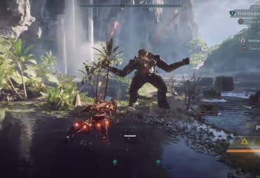 anthem gameplay javelin flying and fighting