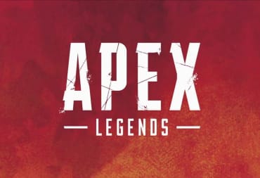 Artwork depicting the Apex Legends logo on a purple/orange gradiant background. 
