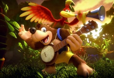 Banjo and Kazooie looking happy in their Super Smash Bros. Ultimate announcement during the Nintendo Direct at E3 2019