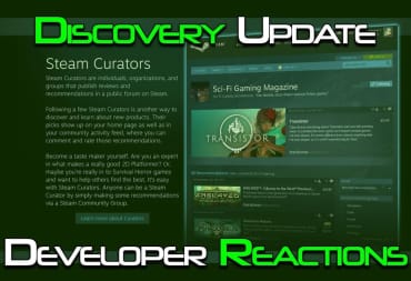 steam discovery update dev reactions