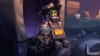 A paternal robot and a childlike robot sitting side by side in the Thunderful game SteamWorld Build